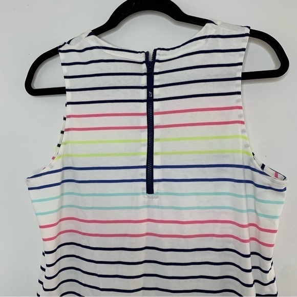Vineyard Vines colorful stripe zipper back sleeveless mini dress - Picture 8 of 10